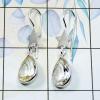 Graceful Crystal Quartz Cut G - E2507 Cut Solid 925 Sterling Silver Matte Finish Bezel Setting Earring Lot